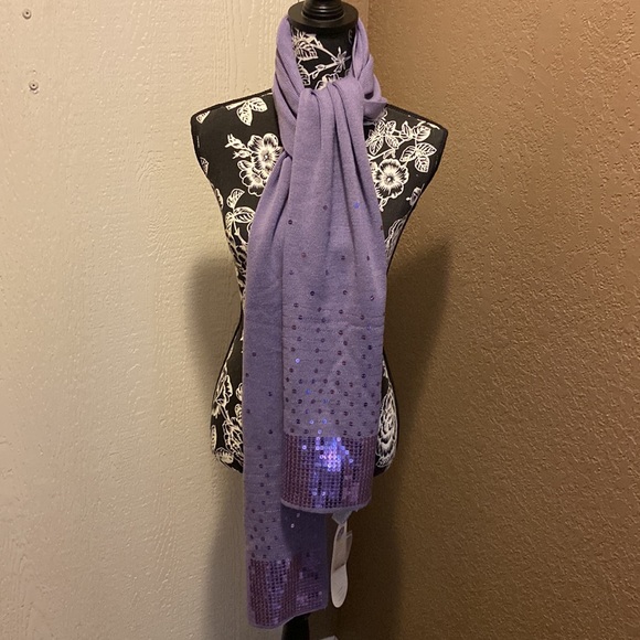 NWT Diane Gilman sequin scarf - Picture 2 of 7
